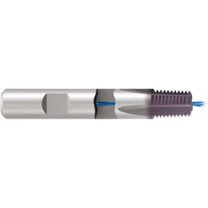 EMUGE Standard Pipe Tap: 3/4-14, NPT, 4 Flutes, Solid Carbide, TiCN Finish GF173136.9678