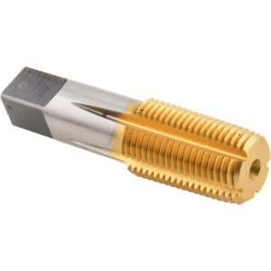 HERTEL 1/2-14 NPT, TiN Coated, High Speed Steel, Thread Forming Pipe Tap R860106T-S