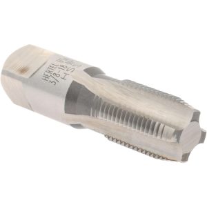 HERTEL Standard Pipe Tap: 3/8-18, NPS, 4 Flutes, High Speed Steel, Bright/Uncoated R127498-S