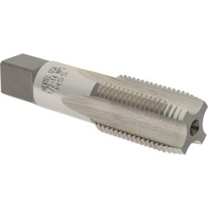 HERTEL Standard Pipe Tap: 1/2-14, NPS, 4 Flutes, High Speed Steel, Bright/Uncoated R127668-S