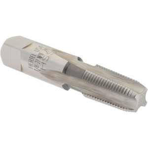 HERTEL Standard Pipe Tap: 1/8-27, NPTF, 4 Flutes, High Speed Steel, Bright/Uncoated G837529-S