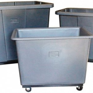 BAYHEAD PRODUCTS Polyethylene Basket Truck: 10 bu, 600 lb Capacity, 25" High, 29" Wide, 38" Long UT-10