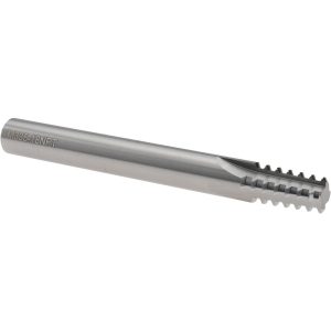 SCIENTIFIC CUTTING TOOLS Straight Flute Thread Mill: 1/4-18 & 3/8-18, External & Internal, 4 Flutes, 3/8" Shank Dia, Solid Carbide TM33518NPT