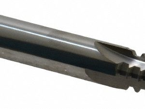 SCIENTIFIC CUTTING TOOLS Straight Flute Thread Mill: 1/2-14 & 3/4-14, External & Internal, 4 Flutes, 1/2" Shank Dia, Solid Carbide TM 435-14NPT