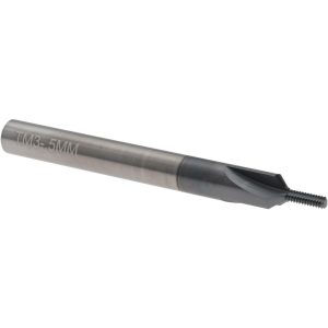 SCIENTIFIC CUTTING TOOLS Straight Flute Thread Mill: Internal, 3 Flutes, 1/4" Shank Dia, Solid Carbide TM3-.5 TIN/C