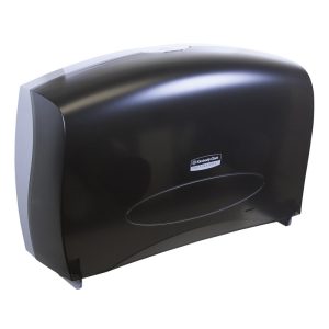 KIMBERLY-CLARK PROFESSIONAL Jumbo Roll Toilet Paper Dispenser, Combo Unit, Black, 20.43" x 13.12" x 5.8" 09551
