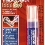 PERMATEX Threadlocker: Red, Gel, 10 g, Tube 27010
