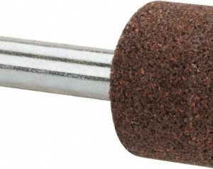 GRIER ABRASIVES Mounted Point: 7/8" Thick, 1/4" Shank Dia, A14, 60 Grit, Medium A14-R-6842