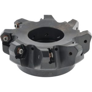 KENNAMETAL 4" Cut Diam, 1-1/4" Arbor Hole, 4.51mm Max Depth of Cut, 45&deg; Indexable Chamfer & Angle Face Mill 3326926