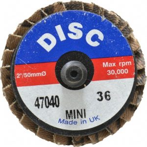 GARRYSON Flap Disc: 2" Dia, 36 Grit, Zirconia Alumina, Flat G47040