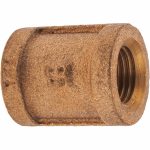 MERIT BRASS Brass Pipe Coupling: 1/4" Fitting, Threaded, FBSPT x FBSPT, Class 125 XB111-04