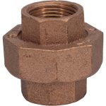 MERIT BRASS Brass Pipe Union: 3/4" Fitting, Threaded, FBSPT x FBSPT, Class 125 XB187-12