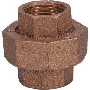 MERIT BRASS Brass Pipe Union: 3/4" Fitting, Threaded, FBSPT x FBSPT, Class 125 XB187-12