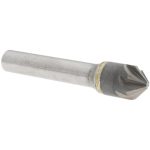 VALUE COLLECTION Countersink: 1/2" Head Dia, 90.00 deg Included Angle, 6 Flute, Solid Carbide, Right Hand Cut C6NC-1/2-90