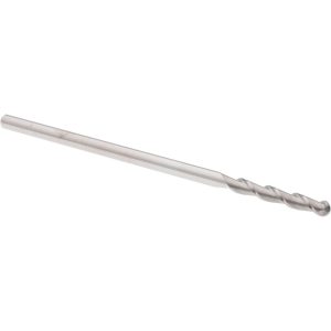 ACCUPRO Ball End Mill: 0.125" Dia, 0.75" LOC, 2 Flute, Solid Carbide 60338068