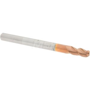 ACCUPRO Ball End Mill: 0.125" Dia, 0.25" LOC, 3 Flute, Solid Carbide 60338688
