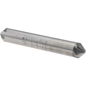VALUE COLLECTION Countersink: 3/8" Head Dia, 90.00 deg Included Angle, 6 Flute, Solid Carbide, Right Hand Cut 02854