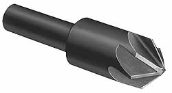 VALUE COLLECTION Countersink: 5/8" Head Dia, 90.00 deg Included Angle, 6 Flute, High-Speed Steel, Right Hand Cut 02417