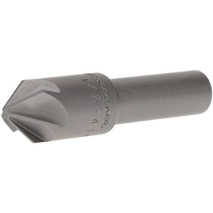 VALUE COLLECTION Countersink: 1/2" Head Dia, 82.00 deg Included Angle, 6 Flute, High-Speed Steel, Right Hand Cut 02395