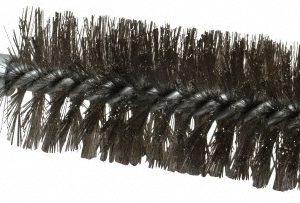 SCHAEFER BRUSH Double Stem/Spiral Tube Brush: 1-3/4" Dia, 7-1/4" OAL, Stainless Steel Bristles 43842