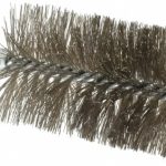 SCHAEFER BRUSH Double Stem/Spiral Tube Brush: 2-3/4" Dia, 7-1/4" OAL, Stainless Steel Bristles 43853