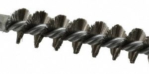SCHAEFER BRUSH Double Stem/Single Spiral Tube Brush: 3/4" Dia, 6-1/4" OAL, Stainless Steel Bristles 93522
