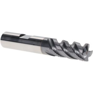 ISCAR Roughing & Finishing End Mill: 1/2" Dia, 4 Flute, Corner Chamfer End, Solid Carbide 5622230