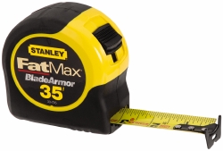 STANLEY Tape Measure: 35' Long, 1-1/4" Width, Yellow Blade 33-735