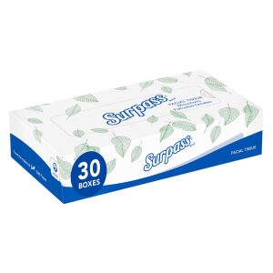 SURPASS Surpass® Facial Tissue (21340), 2-Ply, White, Ecologo, Flat Facial Tissue Boxes for Business 21340