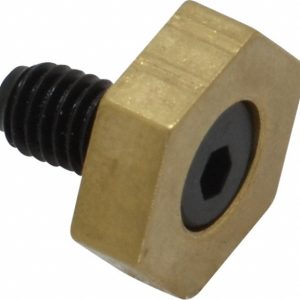 MITEE-BITE 1/2" Brass Hex, 10-32 Stud Thread, Symmetrical Hex Clamp 10207