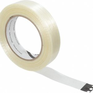 3M Packing Tape: 1" Wide, Clear, Rubber Adhesive 7000028887