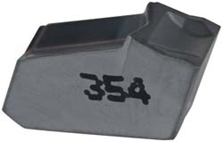 ISCAR Cutoff Insert: GFR4 4D IC-354, Carbide, 4.10 mm Cutting Width, 0.1614" Cutting Width 6002629