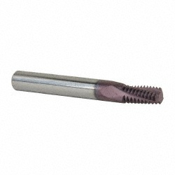 CARMEX Helical Flute Thread Mill: 1/4-183/8-18, Internal & External, 3 Flute, 0.3125" Shank Dia, Solid Carbide MT0312C0618NPT