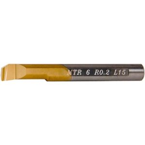 CARMEX Boring Bar: 0.2400" Min Bore, 0.5900" Max Depth, Right Hand, 6.00 mm Shank Dia, Solid Carbide MTR6R0.2L15
