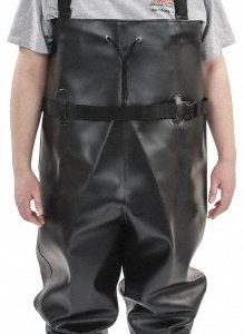 DUNLOP PROTECTIVE FOOTWEAR Hip & Chest Wader: High-Leg Boot, Black, PVC, Size 12 86067.12