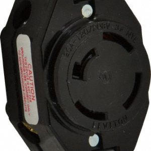 LEVITON 120/208 VAC, 20 Amp, NonNEMA, Ungrounded Receptacle 7410-B