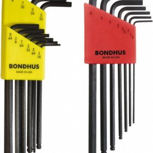 BONDHUS 17 Piece L-Key Ball End Hex Key Set 20197