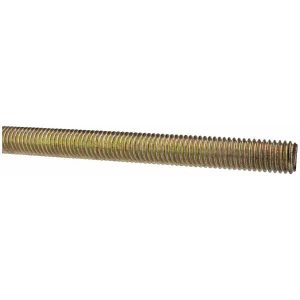 ALL AMERICA THREADED PRODUCTS General-Purpose Threaded Rod: 1/2-13, 3' OAL, Alloy Steel, Yellow Zinc Finish 07113
