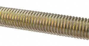 ALL AMERICA THREADED PRODUCTS General-Purpose Threaded Rod: 5/8-11, 6' OAL, Alloy Steel, Yellow Zinc Finish 07136