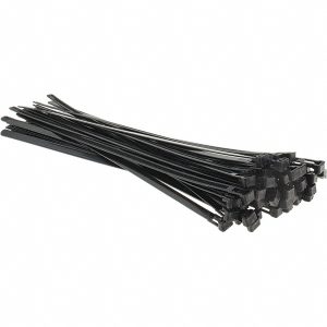 PRO-SOURCE Cable Tie Duty: 11.7" Long, Black, Nylon, Standard RT-300-LHD-IB-PRO