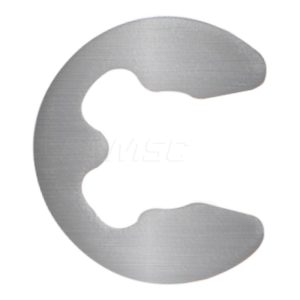 ROTOR CLIP External E Style Retaining Ring: 0.052" Groove Dia, 1/16" Shaft Dia, 15-7 Stainless Steel E-6SS