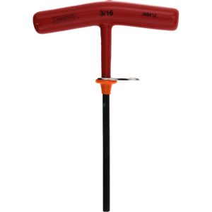 PROTO Hex Key: 3/16" Hex, Hex End, Tethered T-Handle Cushion Grip J46412-TT