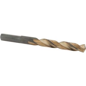 BARNES DISTRIBUTION Mechanics Drill Bit: 3/8" Dia, 135 &deg; Point, High Speed Steel, Weldon Shank, Split Point D20920