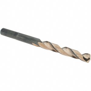 BARNES DISTRIBUTION Mechanics Drill Bit: 1/4" Dia, 135 &deg; Point, High Speed Steel, Weldon Shank, Split Point D20912