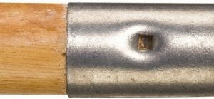 RUBBERMAID 60" Wood Broom Handle With Threaded Metal Tip, Lacquered FG636400LAC