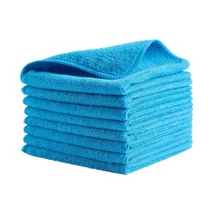RUBBERMAID Light Commercial Microfiber Cloth, All-Purpose Rag/Towel, 12 x 12 inch, Blue 1820579