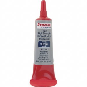 BARNES DISTRIBUTION Threadlocker: Red, Liquid, 6 mL, Tube BD1516