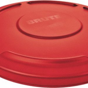 RUBBERMAID Trash Can & Recycling Container Lid: Round, For 20 gal Trash Can FG261960RED