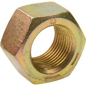 FASTENERS Hex Nut: 7/8-14, Grade SAE J995 Grade 8 Steel, Yellow Zinc Dichromate Finish 39579