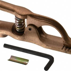 TECHNIWELD USA 1 Inch Jaw Opening, 2 Inch Jaw Depth, 200 Amp Rating, Copper Alloy Flat Jaw Welding Ground Clamp GCL200